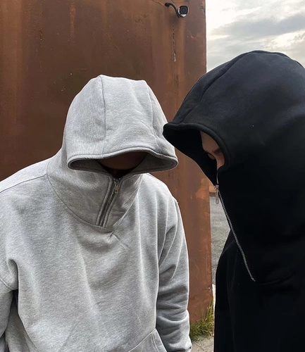 Модная бархатная толстовка с капюшоном с молнией для отдыха, в американском стиле, на молнии, оверсайз