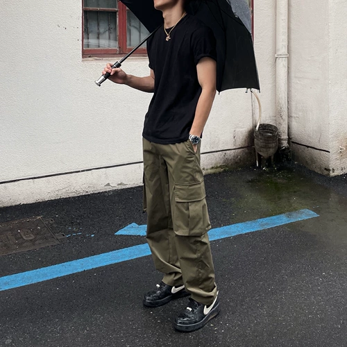 Цветные весенние тонкие штаны для отдыха, в американском стиле, свободный прямой крой, оверсайз