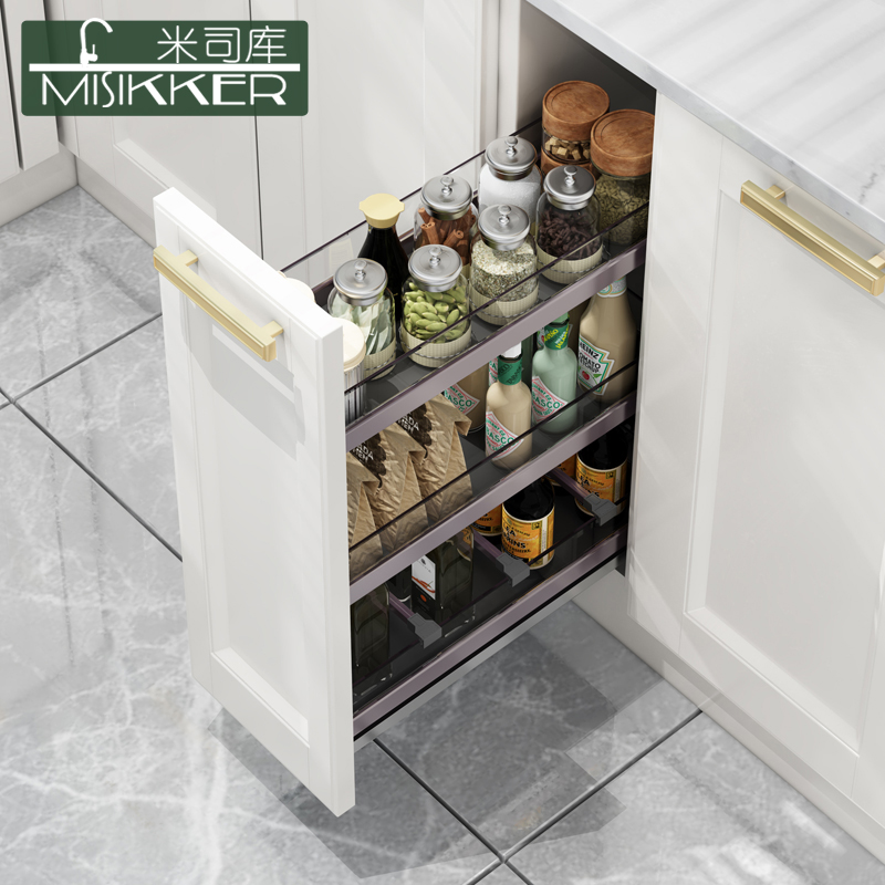 Apply the Eugenishane Hospitality Cabinet Pull Basket Basket Basket BASKET BASKET BASKET 304 STAINLESS STEEL DOUBLE LAYER 300 CUPBOARD BODY 150 CABINET-TAOBAO