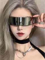 Ins Tide Actresses Eyewear Glasses Headgear Internet Red Sebo Punk Mask Future Tech Sensation Bar Trampoline Mask Man