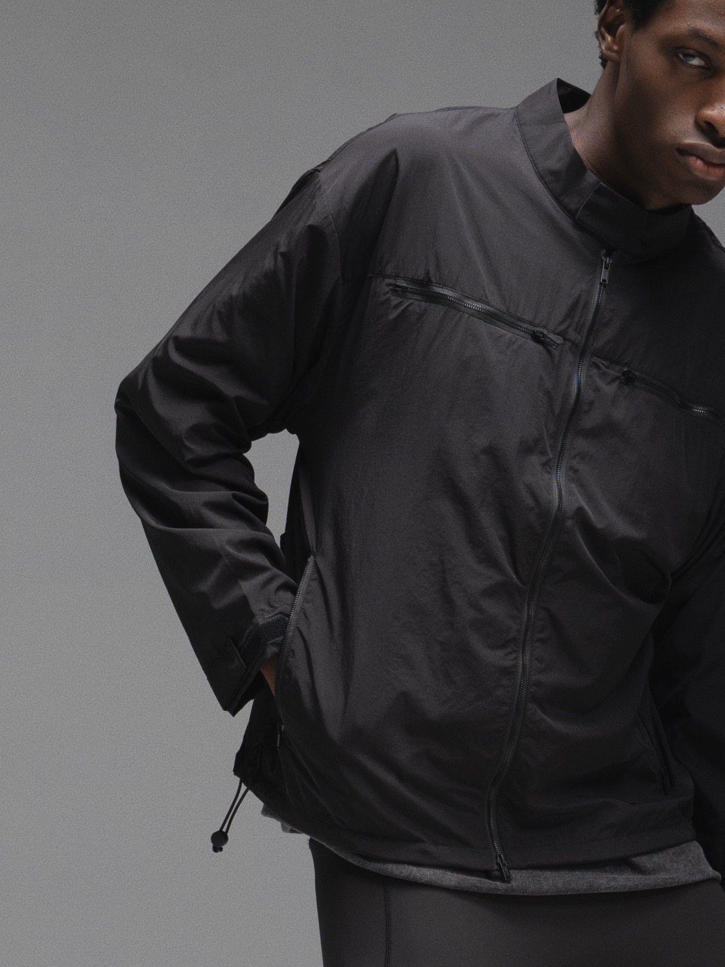 Terrawear Supply Black Cinched-Waist Nylon Jacket