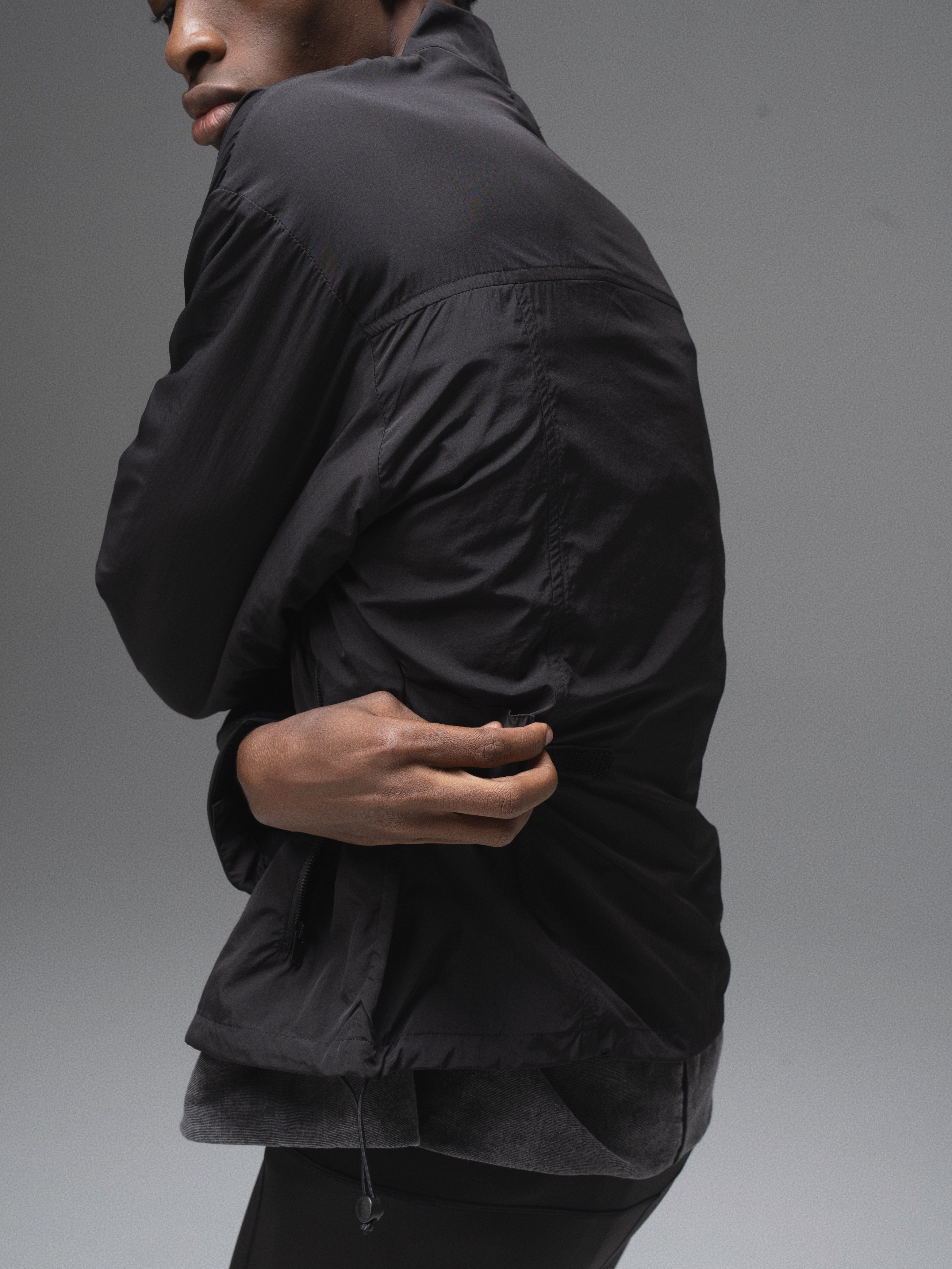 Terrawear Supply Black Cinched-Waist Nylon Jacket
