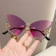 2024 New Large Frame Diamond-Encrusted Butterfly Sunglasses, Fashionable Photo Props, Performance Props, Glasses, Women's Sunglasses