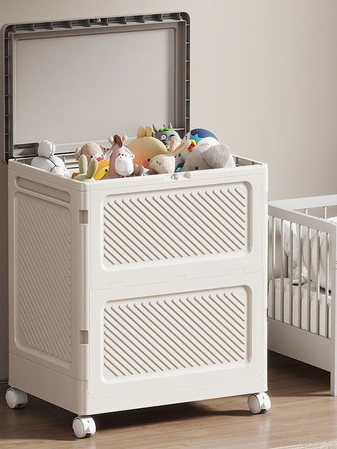 Clothes storage cabinet, installation-free, foldable bedroom clothing and quilt storage box, large-capacity flip-top storage cabinet