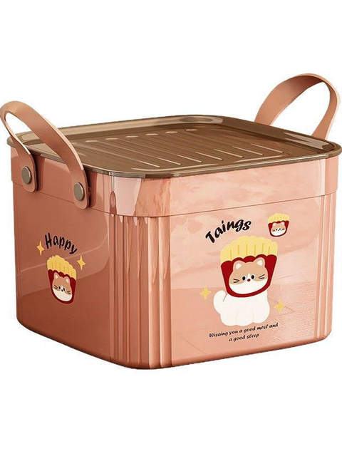 Multi-Functional Storage Box for Miscellaneous Items, Snacks, and Toys, Large-Capacity Cartoon Plastic Box for Home Use