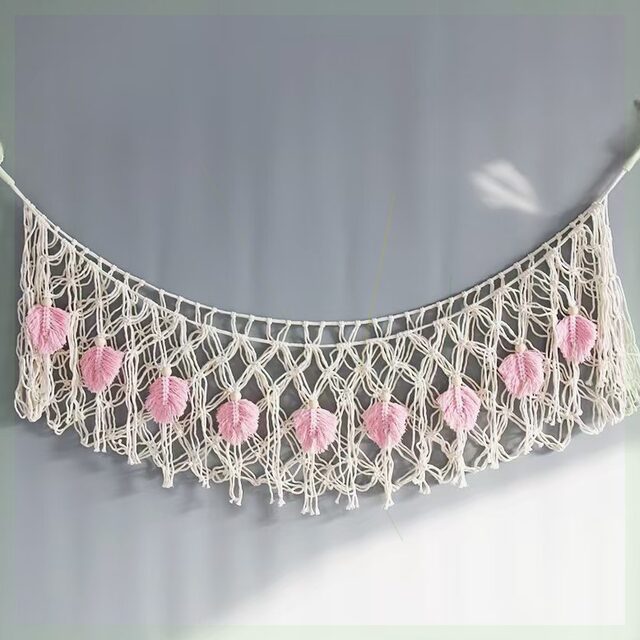 Doll storage net bag children's room plush toy doll storage hammock hanging net wall decoration storage bag wall bed head