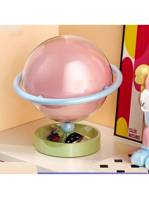 Planet-Themed Desktop Storage Box Dopamine Key Organizer Entryway Decoration Entryway Shelf Living Room Storage Box