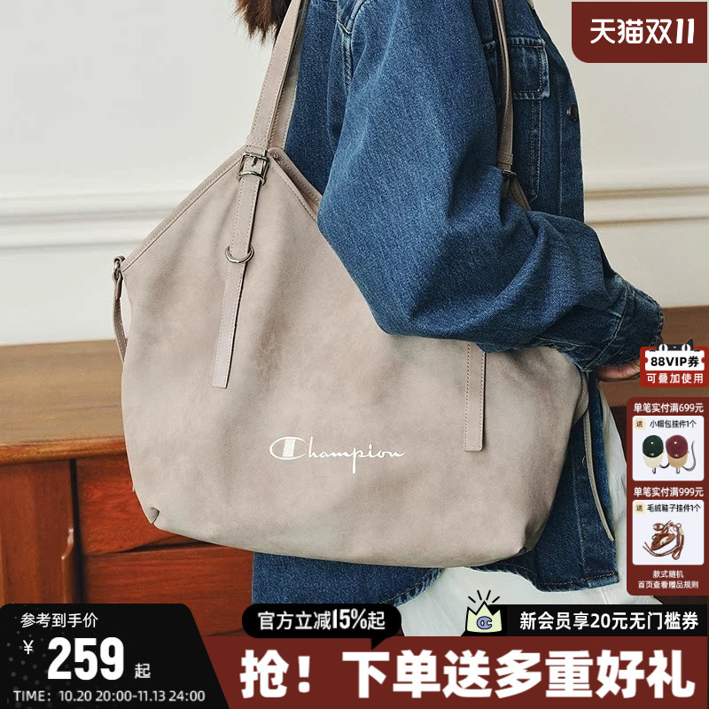 Champion Champion Tote Bag Shoulder Bag for Women 2026 Autumn and Winter New Retro Commuter Casual Bag