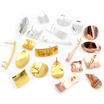 6cs Lot Gold Silver Plated Geometric Polygonal Earring Stud
