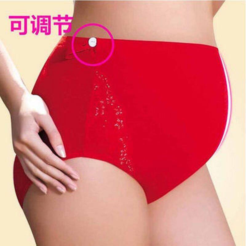 Large size pregnant women's underwear red high waist adjustable belly lift buttocks early, middle and late pregnancy special cotton birth year