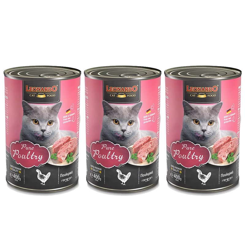 German Leonardo Little Plum Cat Canned Food 400g Mine Can Fresh Meat Grain-Free Main Food Grade Canned Food for Kittens and Adult Cats German Leonardo Little Plum Cat Canned Food 400g Mine Can Fresh Meat Grain-Free Main Food Grade Canned Food for Kittens and Adult Cats