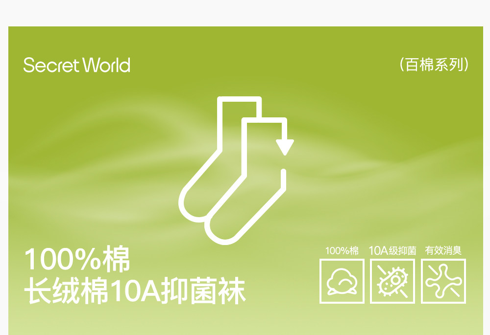 Secret World Pure Cotton Mid-Calf Slouch Socks