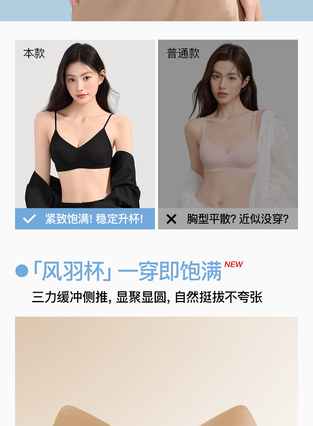 Secret World Backless Thin-Strap Bra