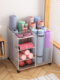 Yoga Mat Storage Basket Gym Equipment Mobile Storage Rack Badminton Basketball Household Wheeled Storage Rack
