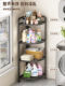 Bathroom Storage Rack, Corner Triangle Storage Shelf, Washroom Toilet No-Drill Floor-Standing Washbasin Rack