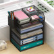 Desktop Multi-Layer Large-Capacity Bookshelf, File Folder, Desk Storage Rack, File Storage Box, File Frame, Office Supplies Collection, File Rack, Metal Book Stand, A4 Paper File Organizer