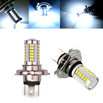2PCS Car LED Lamp H4 H7 5630 33SMD 12V White Fog Light Super