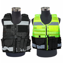 Fluorescent tactical vest outdoor multi-functional commuter clothing patrol reflective vest anti-C quick-release training protective vest