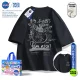 Nasa Co-Branded American High Street Pure Cotton Heavyweight Short-Sleeved T-Shirt for Men and Women 2024 Summer New Loose Couple Tops