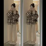 Бархатная куртка, штаны, зимний утепленный комплект