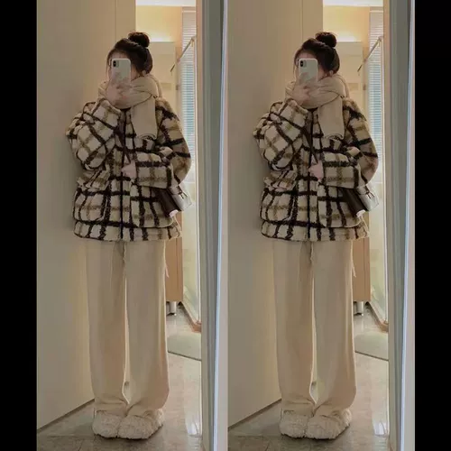 Бархатная куртка, штаны, зимний утепленный комплект