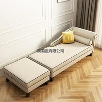 Hong Kong and Macau modern American fabric chaise lounge small apartment sofa chaise lounge bedroom bed hotel
