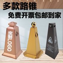 Stainless steel road cones weighted reflective cones metal roadblocks isolation hotel ice cream cones traffic prohibition parking cones customization