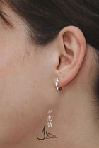 Ju Smith niche design original brand silver-plated rose gold light luxury crystal wishful safe lock earrings female