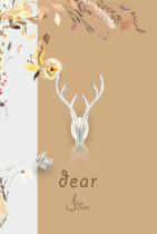 Ju Smith dear dear Pearl Silver plated 18k platinum hand brooch