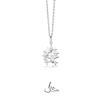 JuSmith Niche Design Original Brands Light Lavish Simplicity Joins Wind Silver Plated Platinum Small Prince Floury Necklace