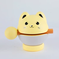 Лимонно-желтая деревянная рыбка [Стиль Lucky Cat * Трехцветное освещение] Бесплатная наклейка