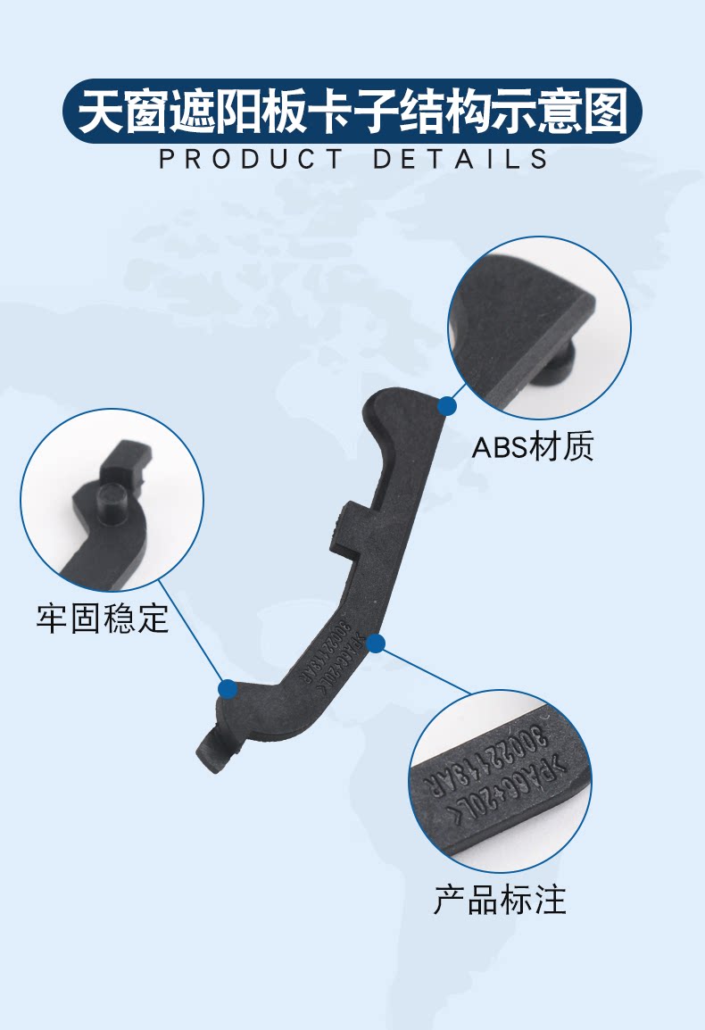 Suitable for BMW X5X3 sunroof sun visor bracket clip sun visor repair kit sunroof connecting bracket E70F15
