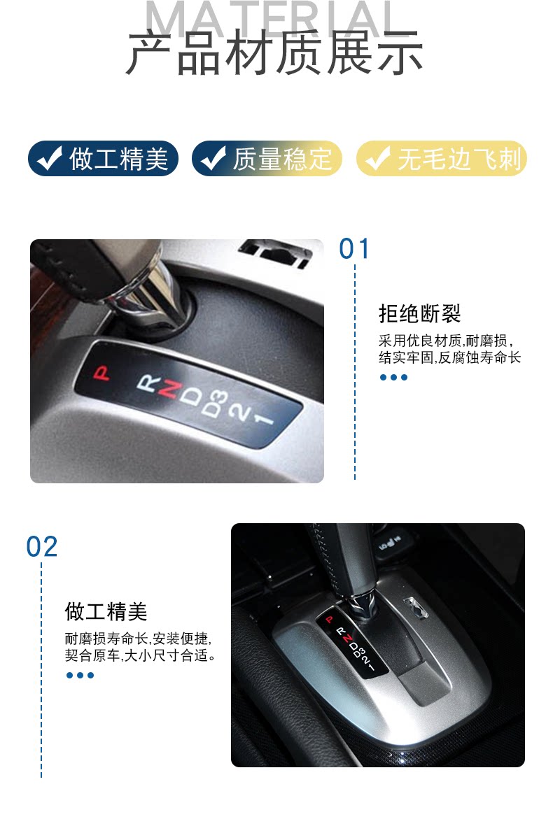 Suitable for Honda Eighth Generation Accord Geshitu Gear Display Patch Gear Fwd-00005