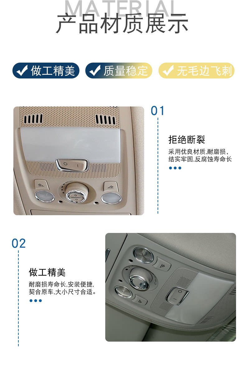 Suitable for Audi A4L B8 B9 Q5 A5 inner ceiling lamp shade inner ceiling lamp small cover reading lamp cover transparent cover