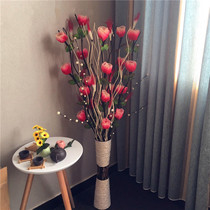 New product simulation dried flower living room floor porch decoration rose fake flower dried branch branches petal flower arrangement set