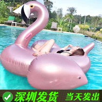 Internet celebrity flamingo inflatable floating bed for children and adults water mount floating toy unicorn swimming pool swimming ring