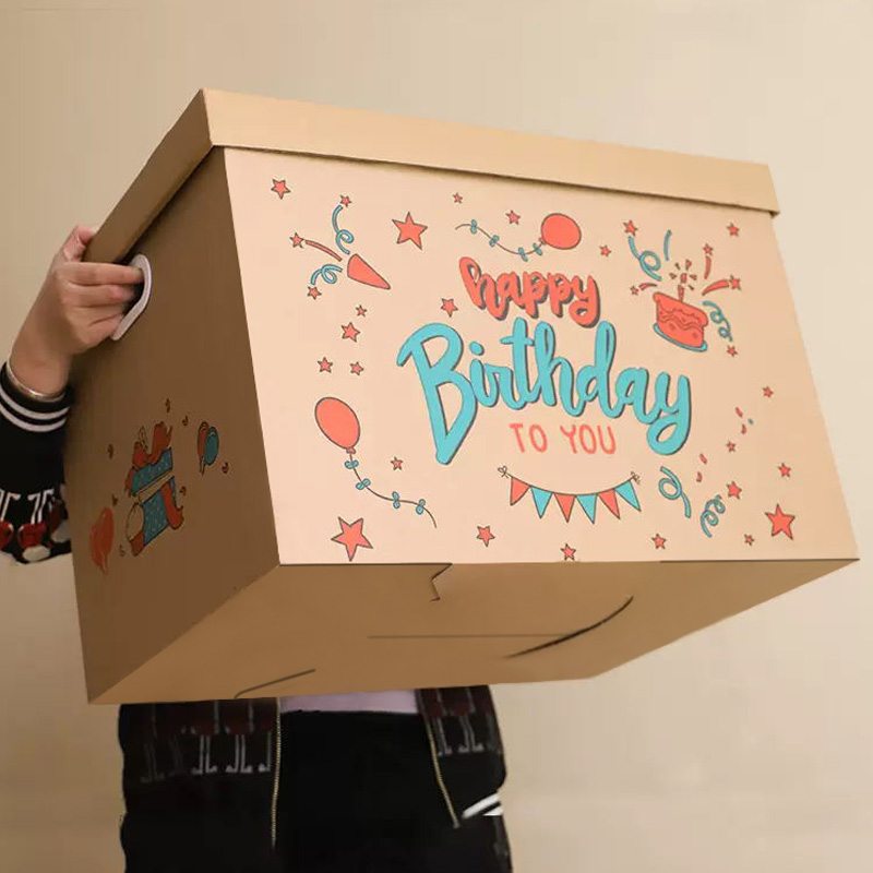 Birthday Gift Box Empty Box Wrapping Paper Box Gift Box Large Number Zero Food Clothes Storage Box Paper Containing Box-Taobao