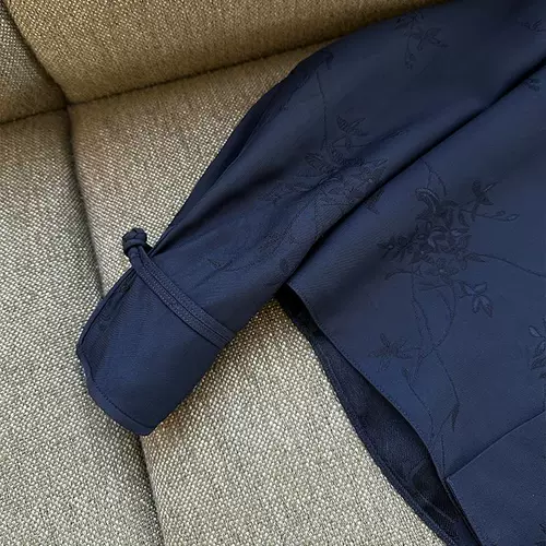 Отличный продукт такой красивый!No D Рекомендуется Gao Nishe Floral Jacquard Новый китайский стиль Spring Top + брюки