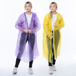 Disposable rain jackets of one -time lengthened and thickened one -time raincoat in the tourist attraction drift
