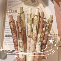 Mu Le Rose и Poetry Pen In ins High -значение ретро -литературно -световые годы серия пресса на ручку, чтобы высушить фиолетовую серию тюльпанов учеников, чтобы написать гладкую щетку черную воду ручку