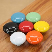 Candy Color Round Ceramic Design Glass Knobs Cupboard Drawer