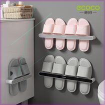 ecoco bathroom slipper rack toilet wall hanging storage rack bathroom wall free punching hanging shoe rack 2