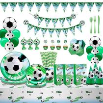 Football World Cup Party Theme Party Disposable Tableware Paper Plate Set Birthday Supplies Decoration Flag Arrangement