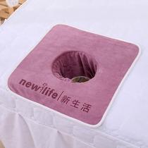 Beauty salon with hole groveling towel bedside towels soft thickened absorbent large towel face cushion pushback massage beds Holes Wash face