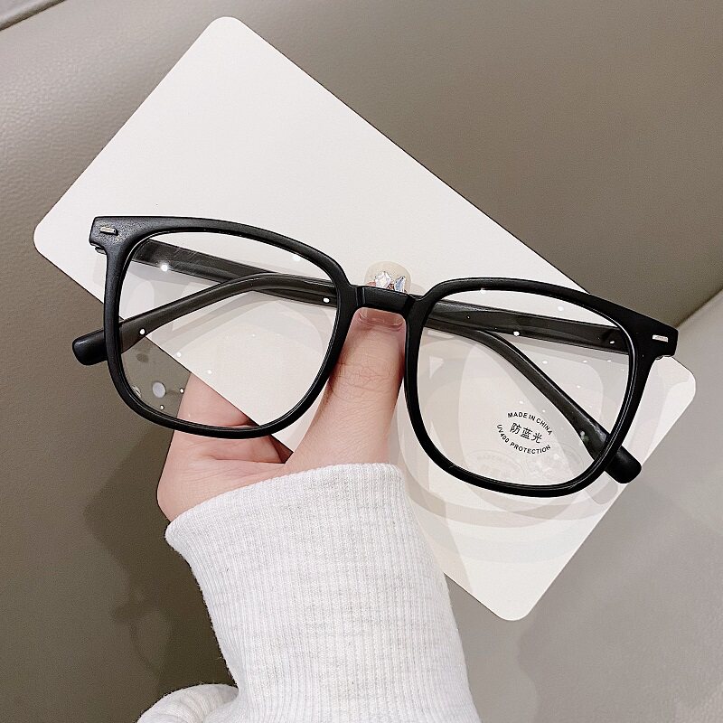 Anti-blue light, anti-radiation, myopia glasses frame for women, Korean style trendy internet celebrity same style eye protection, non-prescription flat glasses for men