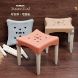 Квадратный карликовый стул взрослый детский стул Пластиковый стул Домохозяйство для моды, меняющая туфли для купания детского сада, маленькая скамья маленькая скамейка