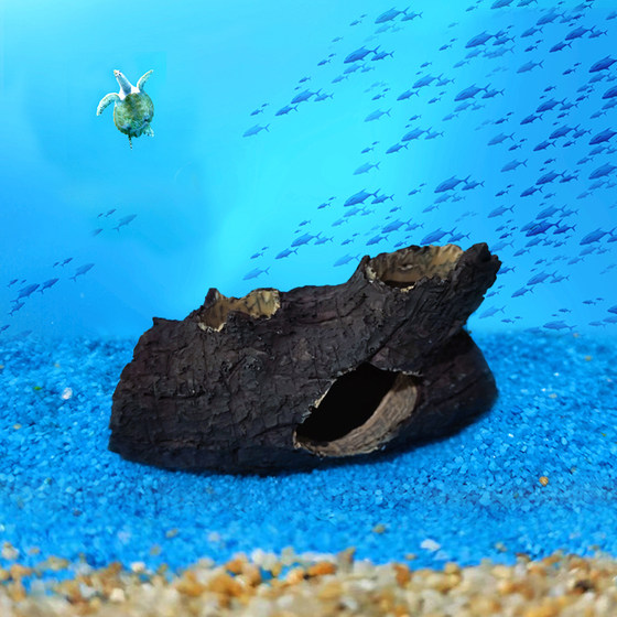 Simulated Dead Tree Shelter Micro-Landscape Fish Tank Aquarium Small Mini Fish and Shrimp Hiding Cave Decorative Resin Ornament