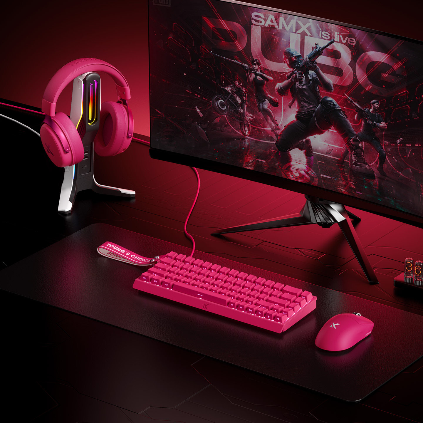 Mchose Ace 68 Air +A7 V2 Ultra Magnetic Axis Keyboard and Mouse Set for E-Sports Gaming