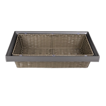 Wardrobe pull-out basket drawer-type cloakroom built-in slide pull-out basket household storage basket storage rattan basket hardware accessories