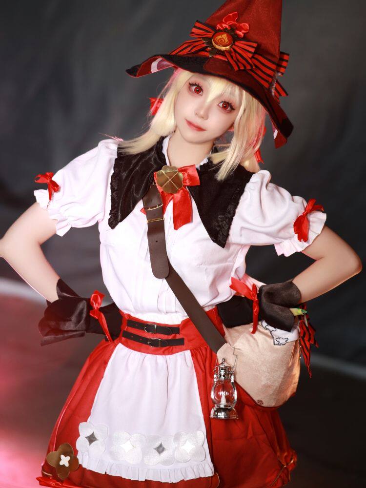 原神cos服女巫可莉琪花星烛cos全套装测评!_Cosplay女装_淘宝游戏网